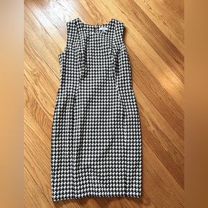 Calvin Klein Houndstooth Black & White Sleeveless Dress